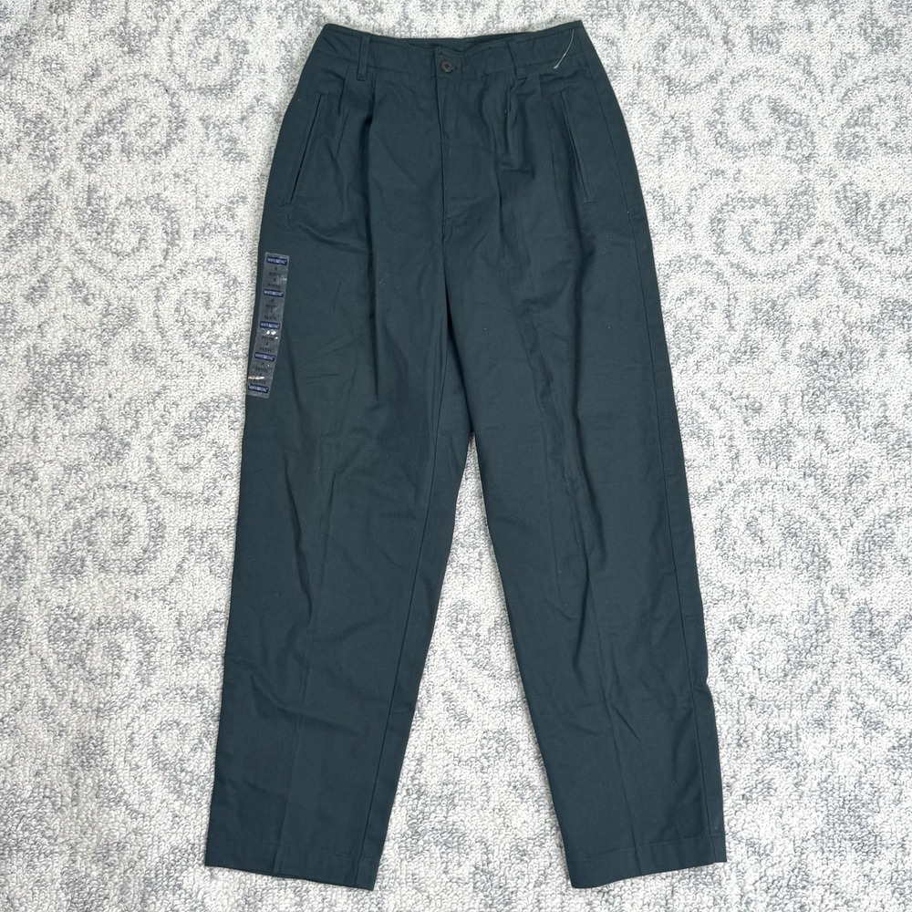 White Stag Size 4 Petite Women's Dark Green Chino Trouser Slash Pocket Pants NEW